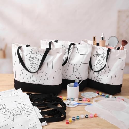 Locmeo 10 Set Paint and Sip Canvas Bags Pre Drawn Kit,Couples - Image 2