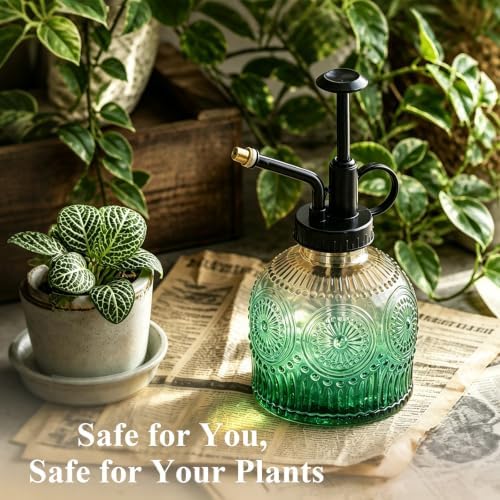 Glass Plant Mister Spray Bottle Vintage Refill Leak Proof Watering Can 8oz - Image 5