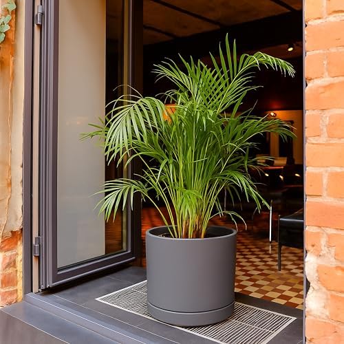 D'vine Dev 14 Inch Ceramic Planter Pot, Grey, 94-O-G-3 - Image 6