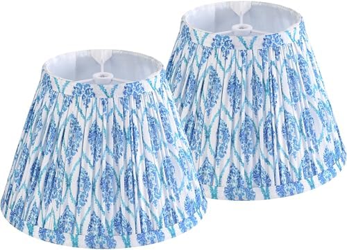 GO&SO Small Pleated Bell Lamp Shades Set of 2,5"×9"×6.4" Multicolor Shade by GOSO