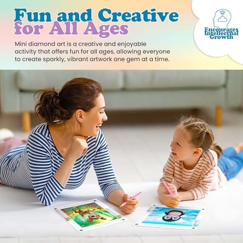 Small Diamond Art Painting Kits 3 Pack Butterfly Deer Penguin Round Drill - Image 3