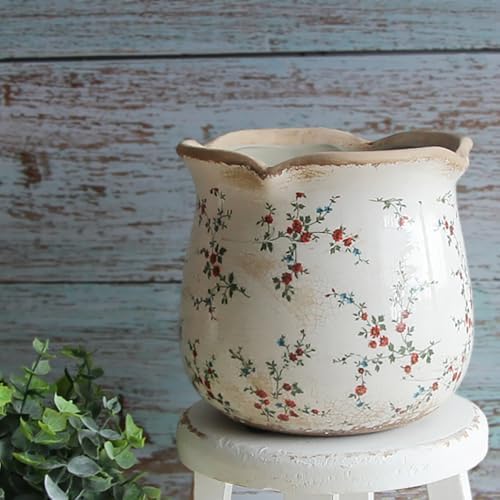 Ceramic Pots for Plants, French Country Flower Pot & Vase with Drainage - Image 5