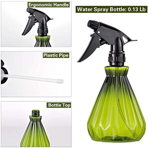 Yrzper Watering Can for Indoor Plants, Plant Mister Spray Bottle with Detachable Nozzle for Plants,Succulents, Garden Flowers Mist Small Modern Translucent Sprayer Bottle for Bonsai Plants (Green) - Image 4