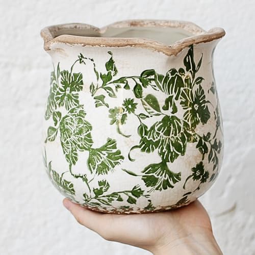 Xiaan Jiaju Tuscan Ceramic Plant Pots, Vintage Planter & Vase with Drainage - Image 3