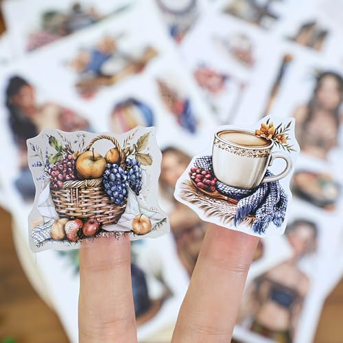 Snycler Sticker Book - 20 Sheets Vintage PET Stickers for Scrapbooking, Junk Journaling, Ephemera, and Decorative Crafts-Natural Aesthetics - Image 5