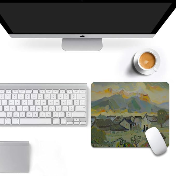 Museum Texture Mouse pad, Square Waterproof and Anti Slip Mouse pad for Office laptops