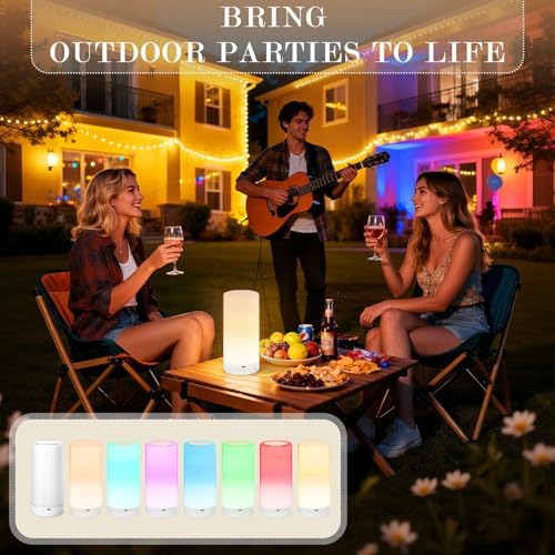 UNIFUN Night Light Touch Control RGB Rechargeable Bedside Lamp Dimmable - Image 5