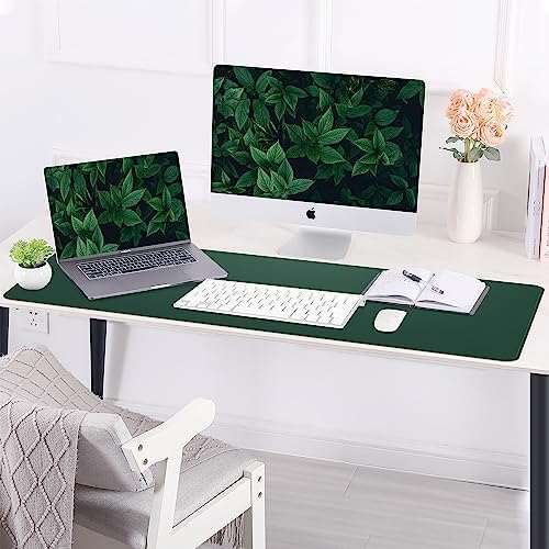 AFIING Cork Desk Mat 47" x 23.6", Dual-Sided Natural Cork & PU Leather Desk Pad, Non-Slip Waterproof Large Mouse Pad for Office, Home & Gaming (Dark Green) - Image 5