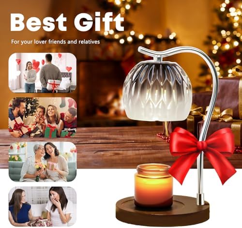 GEEZO Fragrance Candle Warmer Lamp，Electric Candle Warmer with Timer & Dimmer，Mom Christmas Birthday Gifts for Women, House Warming Gifts New Home Bedroom Decor - Image 6