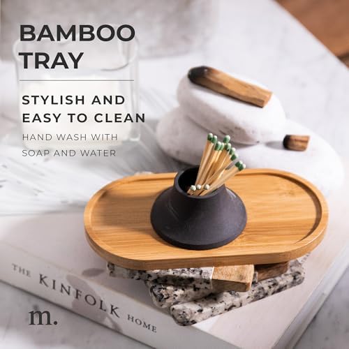 MaisoNovo Bamboo Soap Tray | Wooden Bathroom Soap Dispenser for CounterTop - Image 2