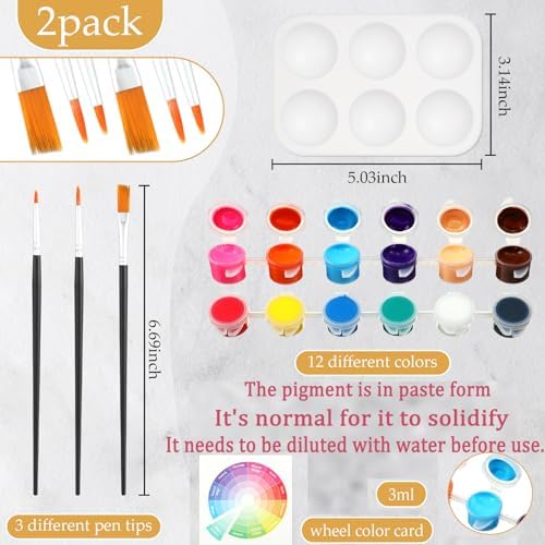 Ctosree 2 Pcs Pre Drawn Canva Kit 8''x10'' Paint and Sip, Flower Girl - Image 3