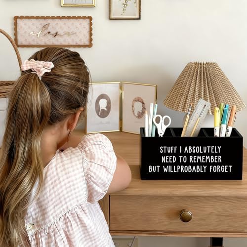Funny Pen Holder, Funny Pencil Holder for Desk, Office Humor Gifts, Coworkers Gifts for Women Men Wooden Box Sign Decorations for Office Workplace Desk Tabletop - Image 4