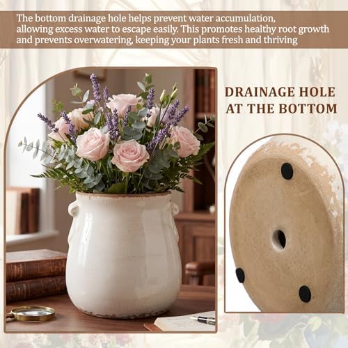 Ceramic Scroll Planter 6.5 Inch, Pure White - Image 5