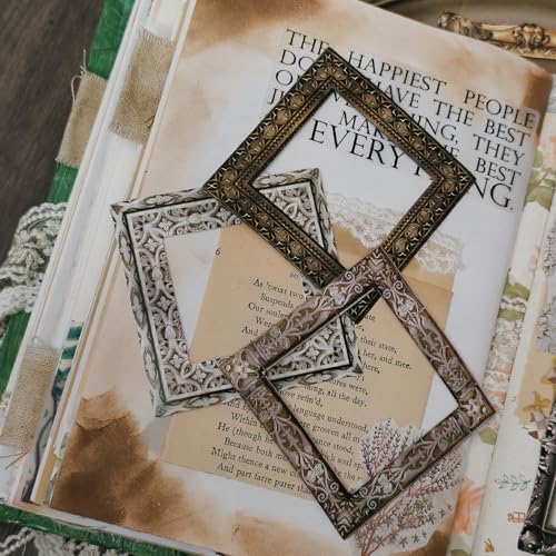 100 Pcs Vintage Frame Stickers for Scrapbooking - Scrapbook Supplies, Journal Stickers & Embellishments | Bullet Journal, Junk Journal, Wedding Albums, Crafts (Black & White) - Image 5