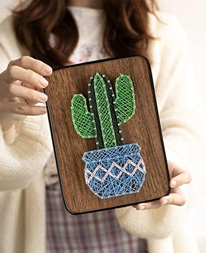 BAZIMA DIY String Art Kit for Beginner,Cactus String Art,DIY Cactus Potted Craft Kit,Unique Gift,Craft Kit for Holidays - Image 2