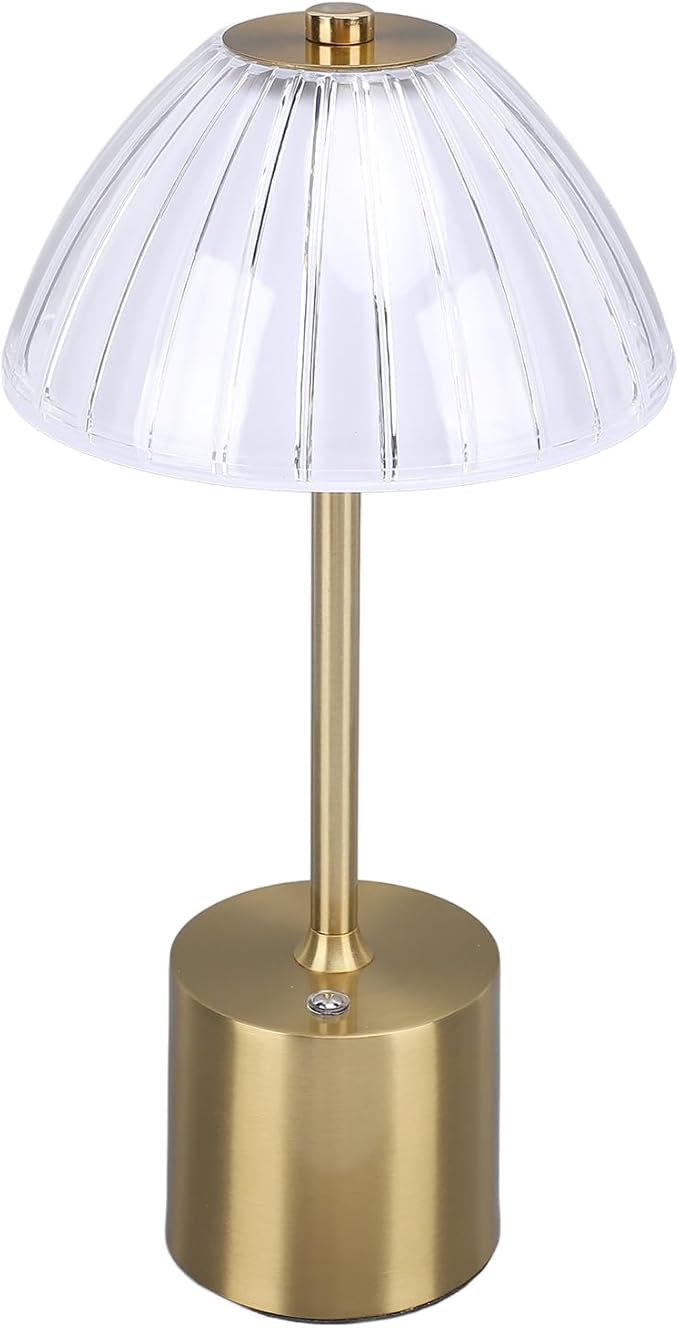 Crystal LED Table Lamp, Portable Rechargeable Desk Light, 3 Levels Brightness, Touch Control, Small Battery Operated Lamp - Cordless Convenience, Stepless Dimming, Ideal for Home