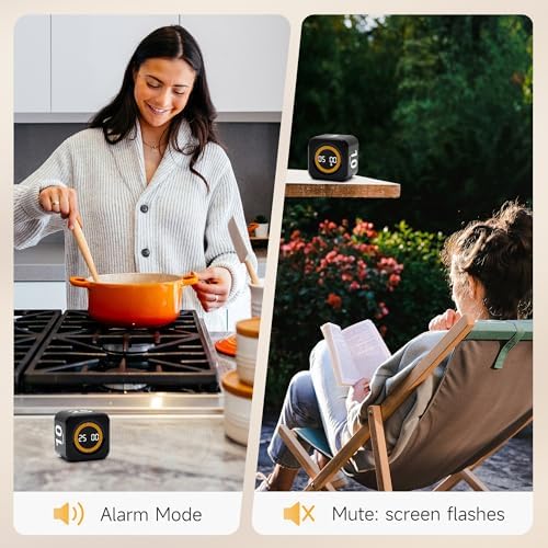 Rotating Productivity Timer, 5, 25, 10, 50 Minute Presets, Desk Cube - Image 6