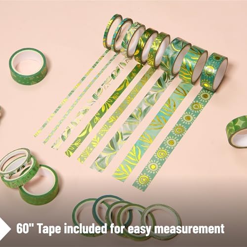 Mr. Pen- Washi Tape Set, 21 Rolls, Assorted Sizes, 5.5 Yards/Roll - Image 6
