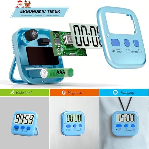 Antonki 2 Pack Digital Timer for Kids Classroom Kitchen Timers for Cooking - Image 5