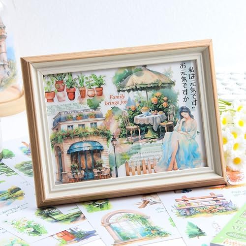 Aesthetic Journaling Sticker Books for Adults - Pre-Cut Scrapbook Stickers Vintage 20 Sheets Junk Journal Supplies Watercolor Scrapbooking Stickers Planner Cottagecore Decorative DIY Arts Craft Making - Image 5