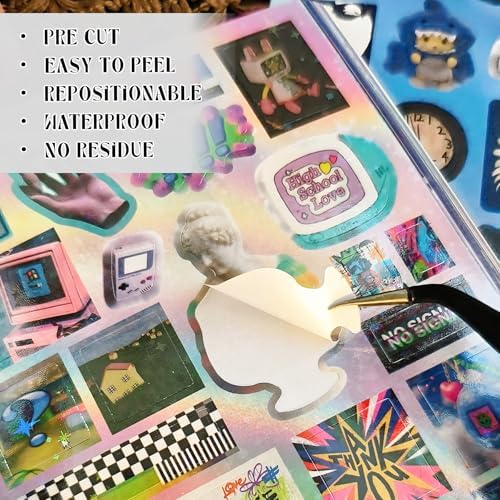 Y2K Cybercore Sticker Book, 750+ Retro Aesthetic Designs - Image 4