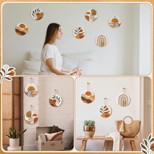 6 Pcs Boho Paint by Numbers Kit Wooden Mini Paint by Numbers for Adults - Image 5