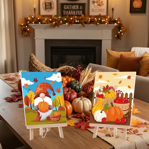 Sherr 24 Pcs Pre Drawn Canvas for Adult, Autumn, 8 x 10 Inch - Image 7