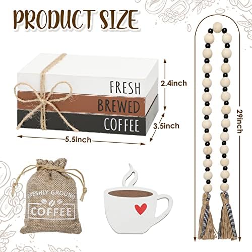 Coffee Bar Decor, 6 PCS Coffee Bar Sign Decorations Coffee Station Decor - Image 3