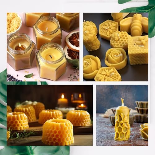 Handnatur Beeswax Candle Making Kit for Adult, 4lb Wax for Candle Making, Including Organic Beeswax with Digital Wax Melter, Cotton Wick, Wick Stickers - Image 7