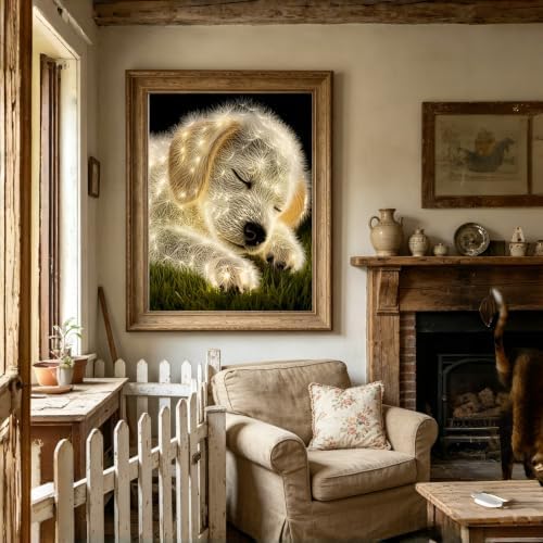 BYGFHLYW 5D Diamond Painting Kit, Dog Diamond Art for Adults 12X16In - Image 2