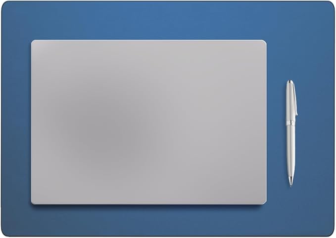 Jotsome Leather Desk Mat, Non-Slip Desk Blotter Pad - Desk Protector for Office, Home, Lap Desk, Laptop, and Desktop, Gift for The Holidays or Christmas (Midnight Blue, 17" x 12")