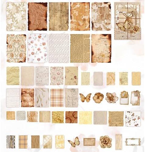 100 Sheets Vintage Scrapbook Papers Journaling Scrapbooking Supplies Kit - Image 2