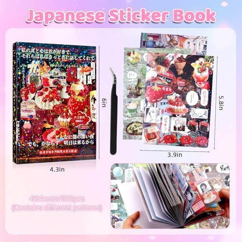 800Pcs Japanese Sticker Book for Journaling Adult, Cute Scrapbook Stickers - Image 4