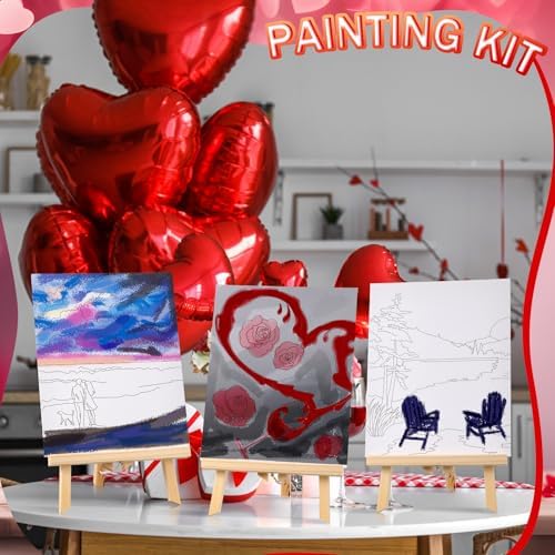Motipuns 12 Set Couples Painting Kit Date Night Sip and Paint Kit - Image 4