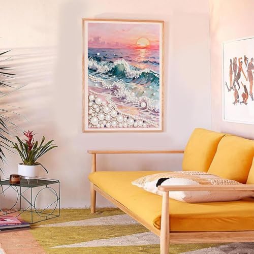 HITO Waves Pearl Diamond Painting Kits for Adults Pearl Diamond Art Kits - Image 3