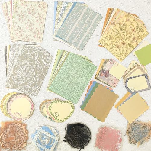 250Pcs Vintage Journal Supplies Kit,Scrapbook Papers Stickers - Image 4