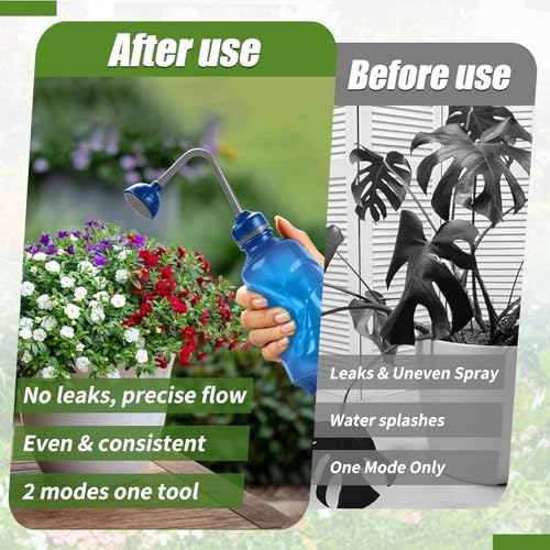 Precision Spout 0.45L Watering Can – Perfect for Delicate Seedlings - Potted Plants - Blue - Image 3