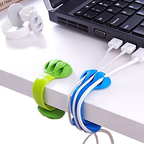 Cable Holder - Cord Organizer - Cable Management Clips - Wire Holder System -3 Packs Multipurpose Cable Clips for Phone Chargers, USB Cables - Home, Office, Nightstand, Desk Organizer by JIulory