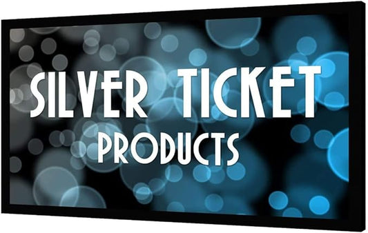 Silver Ticket Products STR Series 6 Piece Home Theater Fixed Frame 4K / 8K Ultra HD, HDTV, HDR & Active 3D Movie Projection Screen, 16:9 Format, 110" Diagonal, Grey Material STR-169110-G