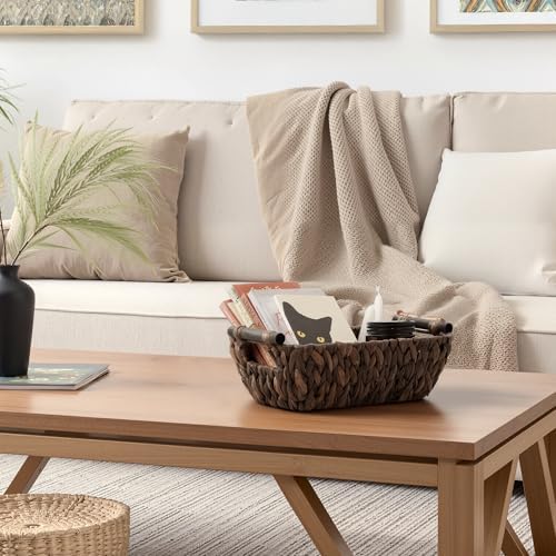 StorageWorks Small Wicker Baskets, Decor Storage Baskets, Water Hyacinth - Image 5