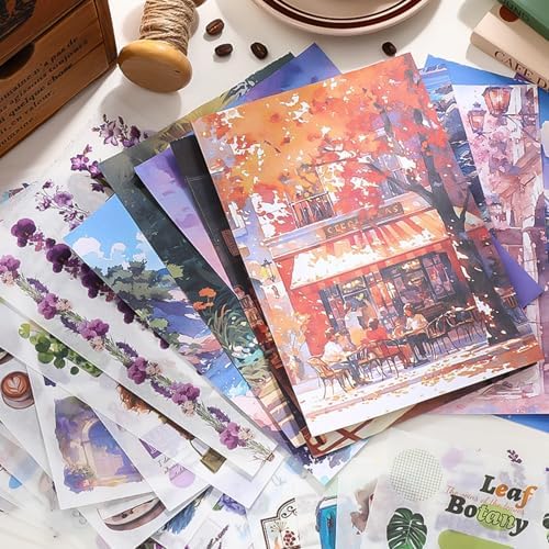 Vintage Washi Stickers for Scrapbooking, People Sticker Book for Journaling with 453PCS Scrapbook Stickers 20 Sheets Scrapbook Papers, Ephemera for Junk Journal Supplies DIY Crafts Arts Frame Album - Image 3