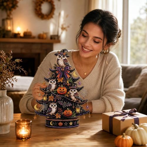 Craft Kits for Adults DIY Beaded Halloween Tree Indoor Desk Decorations Kit - Image 3