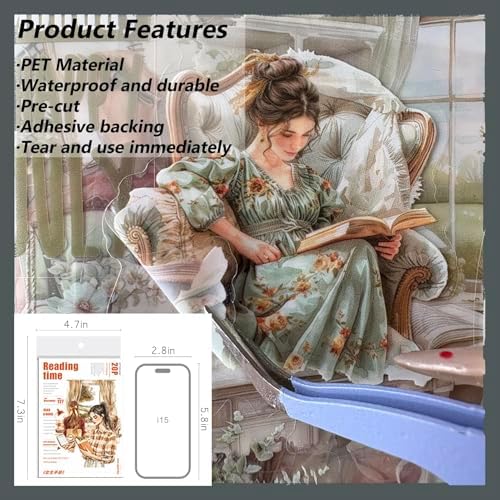 Reading Stickers for Scrapbooking, People Journal Stickers for Scrapbook - Image 5