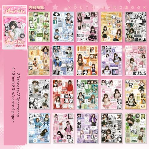 Japanese Stickers Book for Journaling Supplies,Girls Stickers for Planner - Image 2
