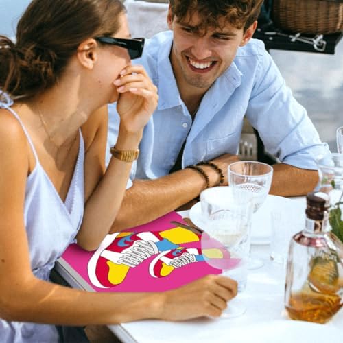 WEBEEDY 2 Pack 8x10 Inch Pre Drawn Canvas Paint Kit for Couples Adults, Sip and Paint Kit Sneakers Retro Theme Canvas Painting for Valentine's Day Wedding Night Games Anniversary Party Favor Gifts - Image 5