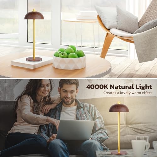 2 Pack Cordless Table Lamp Rechargeable, 5000mAh Battery Table Light - Image 3