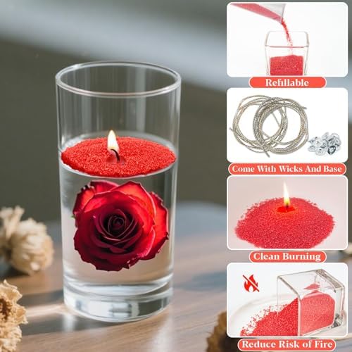 Sukh 15oz Sand Candles with Wicks - Colored Candle Sand Refillable Wax - Image 4