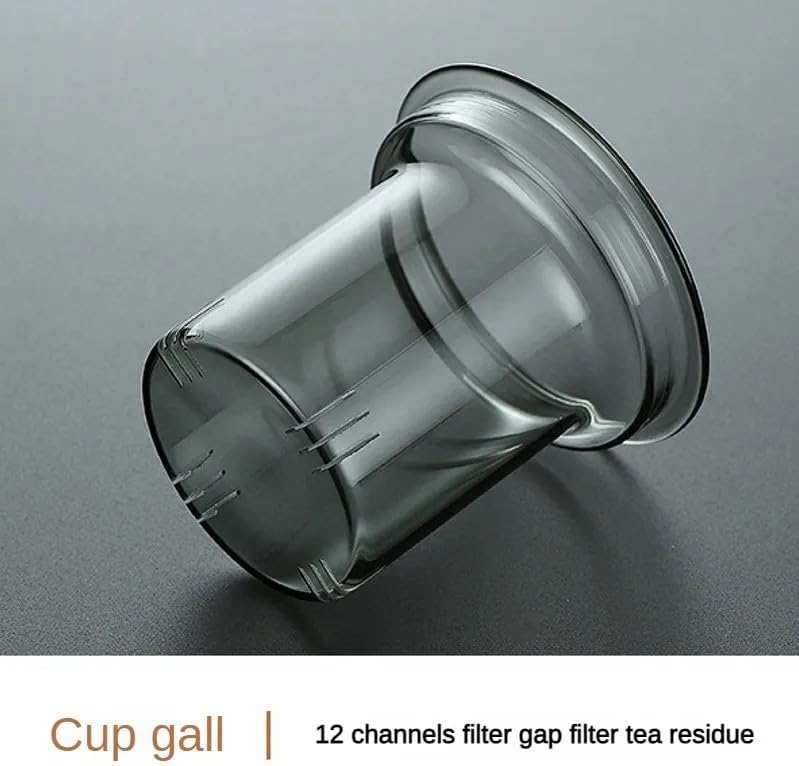 SHUWEICAO-Glass Tea Cup with Infuser and Lid, 17oz/500ml Hand-blown Borosilicate Glass Tea Mugs for Loose Leaf Tea. Gifts for Men(Classic) - Image 4