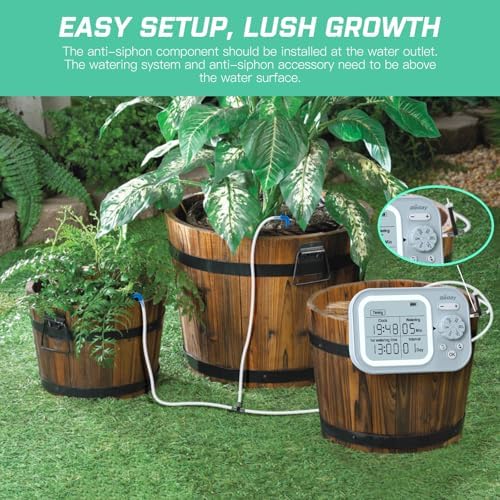 Automatic Plant Waterer Indoor Self Watering System for 15 Potted Plants, Auto Drip Irrigation Kit Programmable Water Timer with Smart Humidity Detection, Blue - Image 4