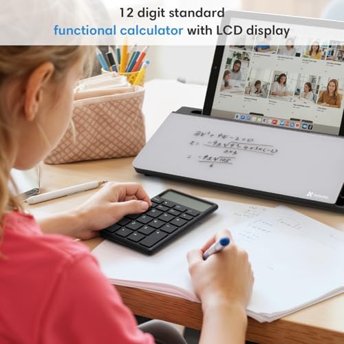 Varhomax Glass Desk Whiteboard with Calculator - Image 2